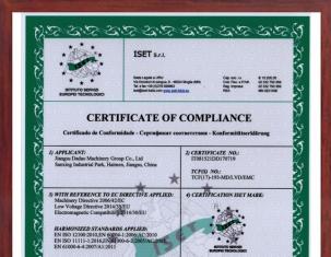 Certificate of compliance