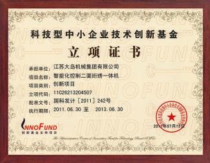 Project certificate